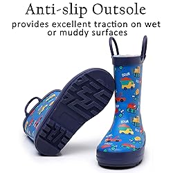 LANCDON Toddler Rain Boots for Boys and Girls
