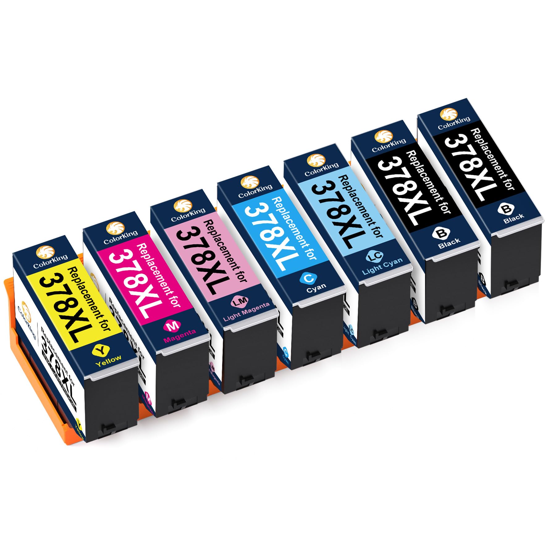 ColorKing Ink Cartridges Compatible for Epson 378 Ink Cartridges Compatible for Epson XP 8700 Printer Ink Cartridges XP-8500 XP-8505 XP-8600 XP-8605 (7 Packs)
