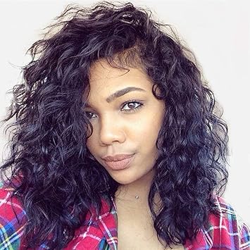Buy Elim Lace Front Wigs For Women Natural Black Short Curly Hair