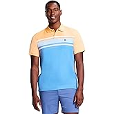 Izod Mens Advantage Performance Short Sleeve Stripe Polo Shirt