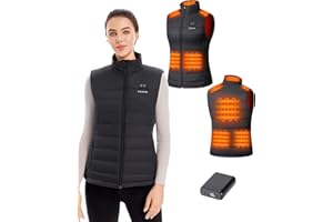 HILLSLTR Heated Vest Women with 18400mAh USB-C Rechargeable Battery, Lightweight Puffer Electric Heating Vest