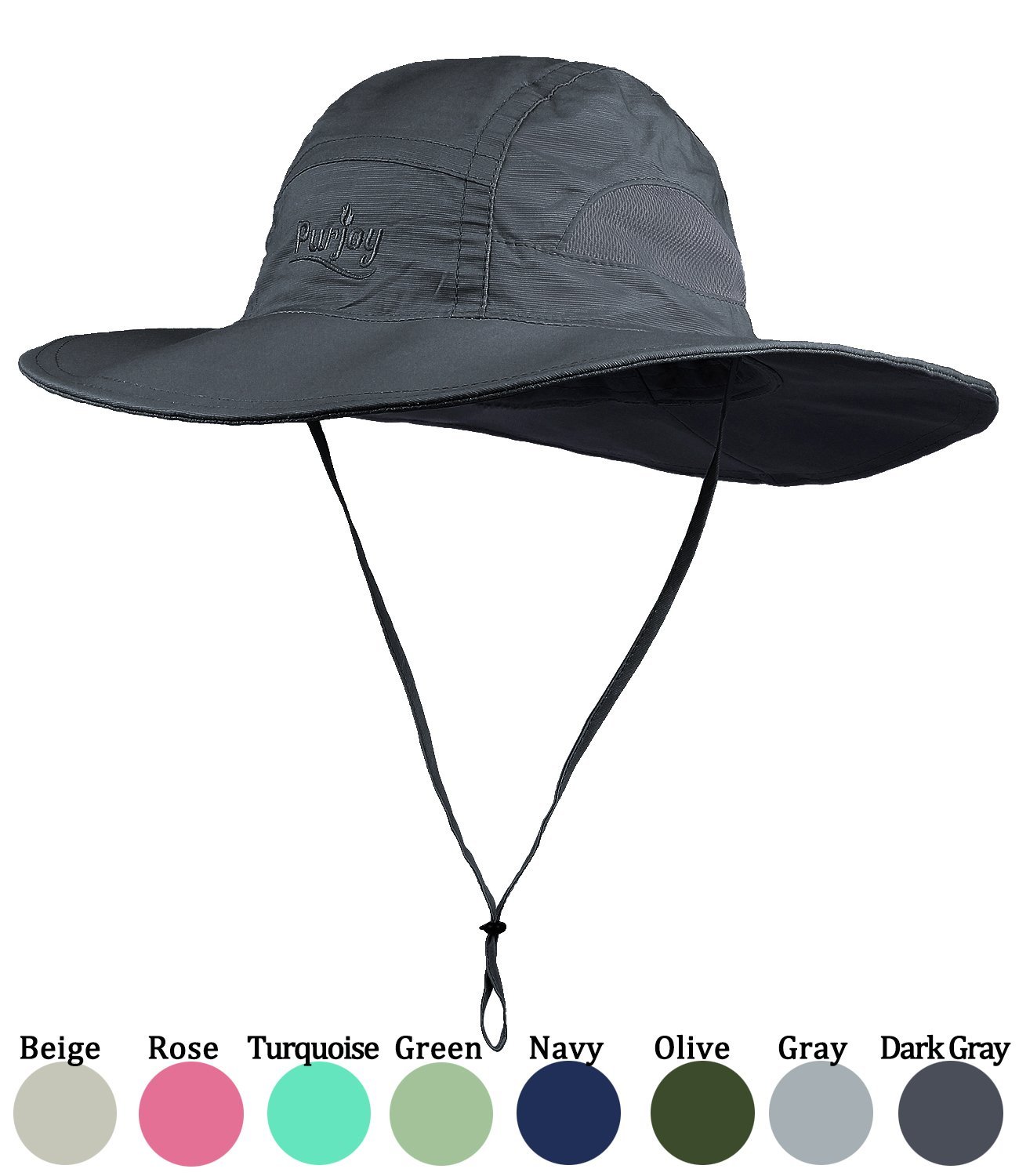 Purjoy Sun Hat for Men&Women,Breathable Wide Brim Beach Cap with