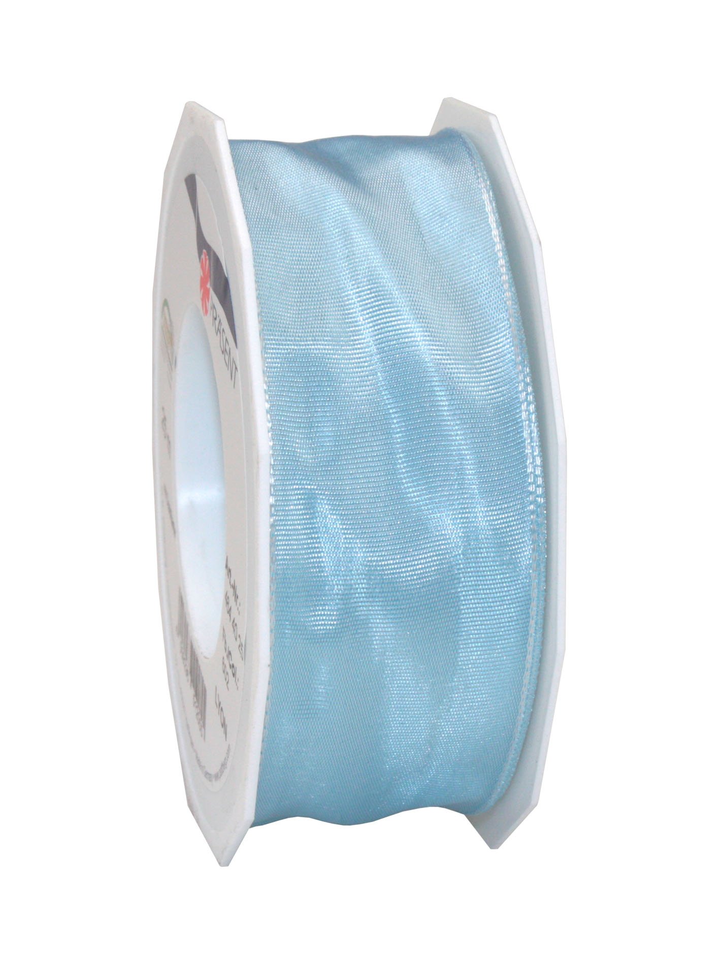 PRÄSENT - Lyon Wired Taffeta Ribbon Light Blue 40 mm width, 25 m length — image 1