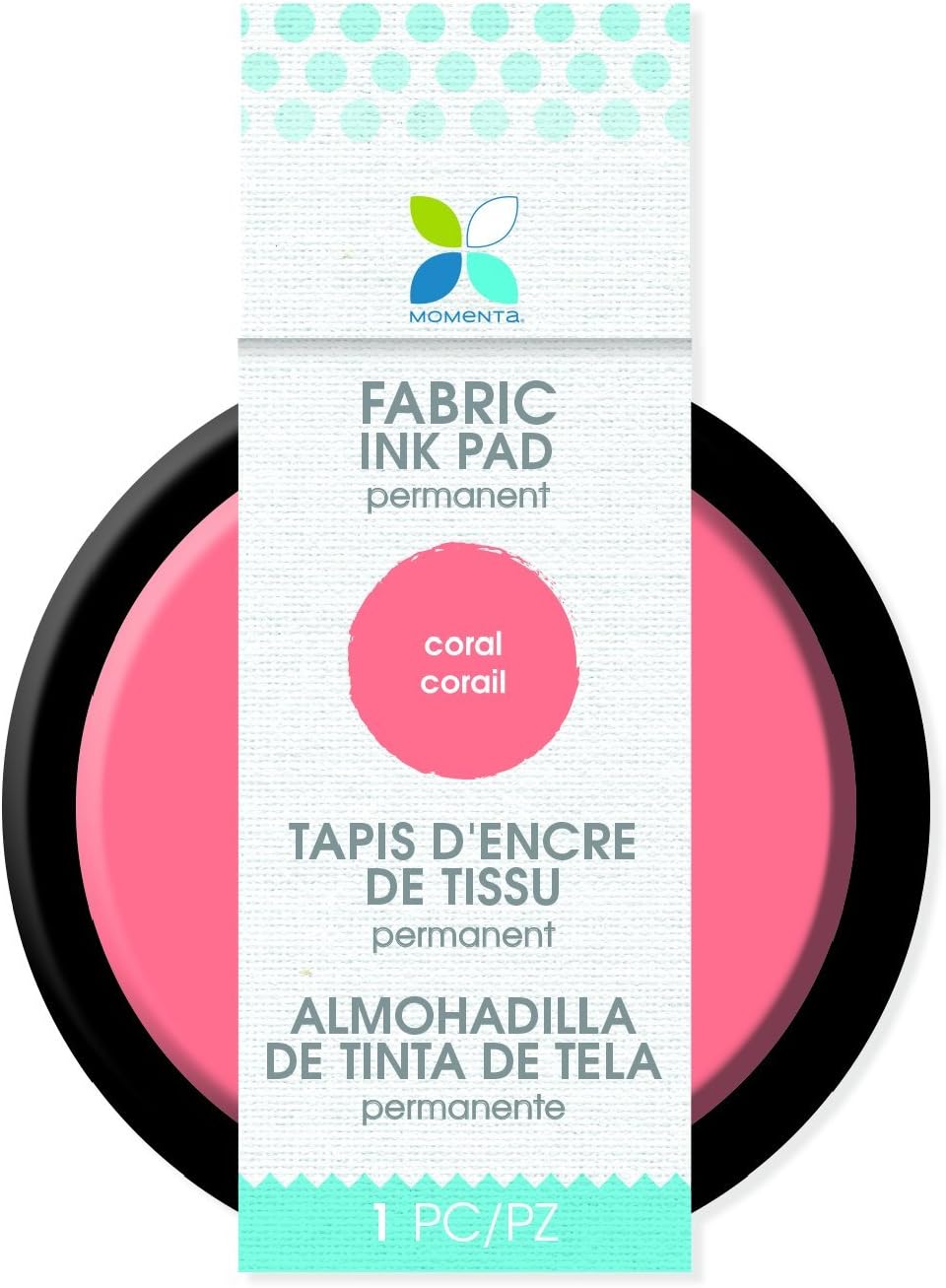 Momenta Coral Fabric Ink Pad Circle