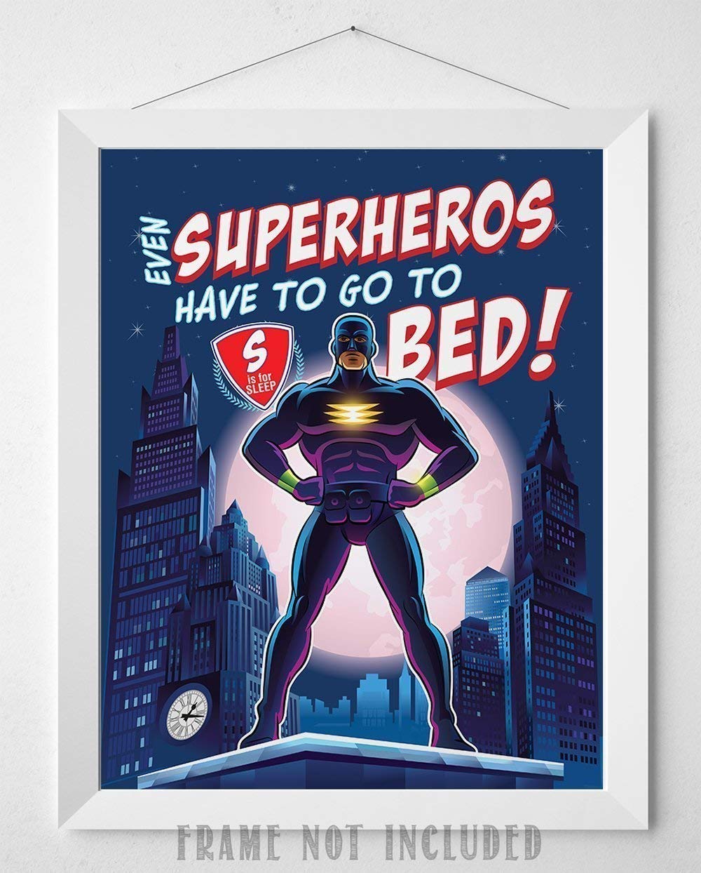 Personalised Superhero Uncle Poster Print Gift Any Wording Framed Unframed zebec of north america