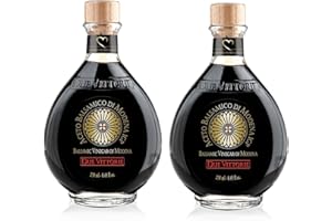 Due Vittorie Oro Gold, Barrel Aged Balsamic Vinegar of Modena IGP with Built in Pourer, All-Natural, Extra Dense Premium Vinegar Aceto Balsamico di Modena IGP Italy - 8.45fl oz / 250ml - Pack of 2