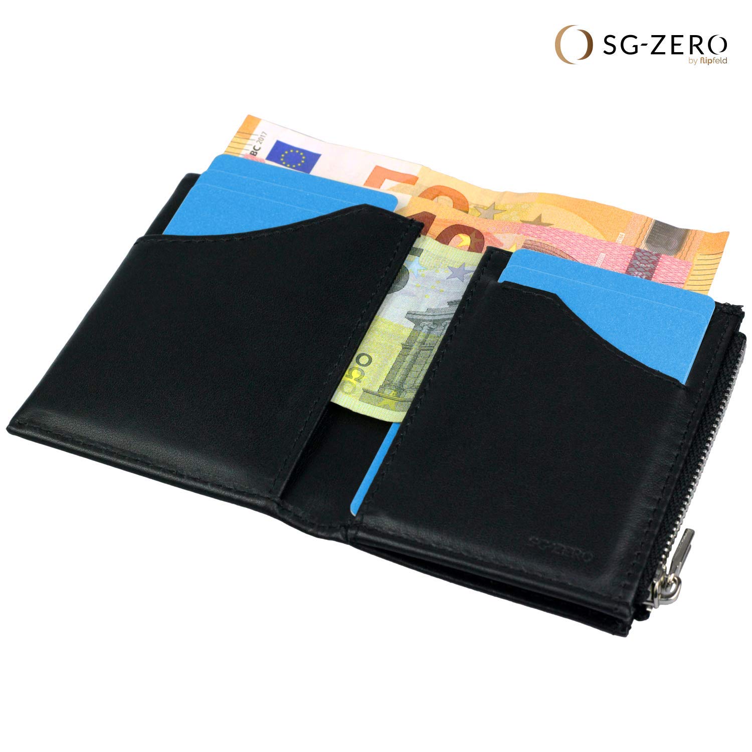 Uomo portafogli piccolo e sottile per lui Portafoglio da uomo blu/arancione  portamonete in vera pelle protezione anti-RFID porta tessere e monete porta  soldi uomo Regali per lui smart slim wallet urban-earth.co.uk