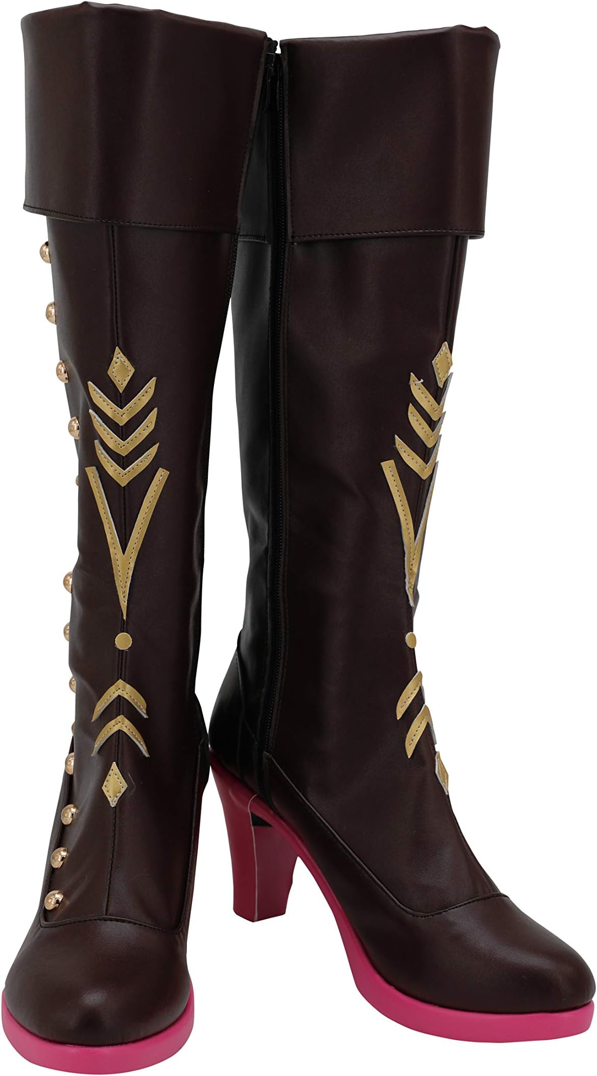 3D Animation Ice Snow Queen Sister Anna Cosplay Shoes Costume Boots Custom Made 2