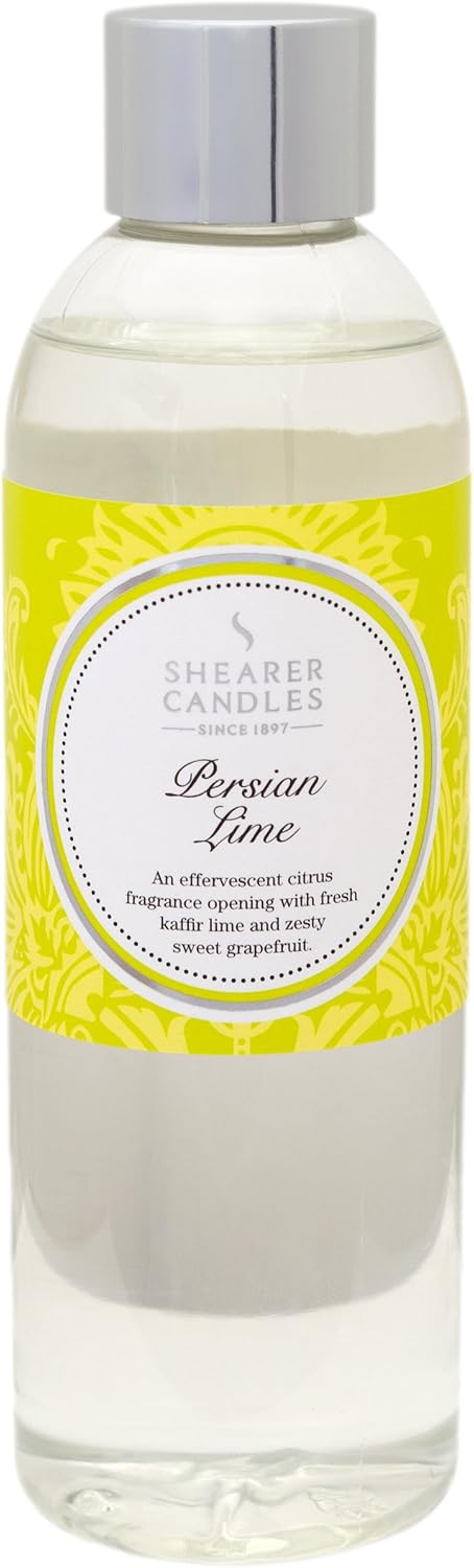 Shearer Candles Persian Lime 200ml Scented Reed Diffuser Refill, Transparent