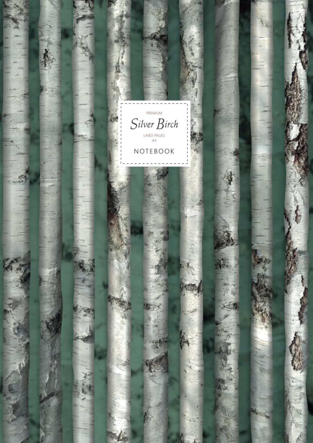 Silver Birch Notebook - Lined Pages - A4 - Premium: (Misty Green Edition) Fun Notebook 192 lined pages (A4 / 8.27x11.69 inches / 21x29.7cm)