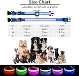 PcEoTllar Light Up Dog Collar 8 Modes USB Rechargeable Blue 7 Colors view 6