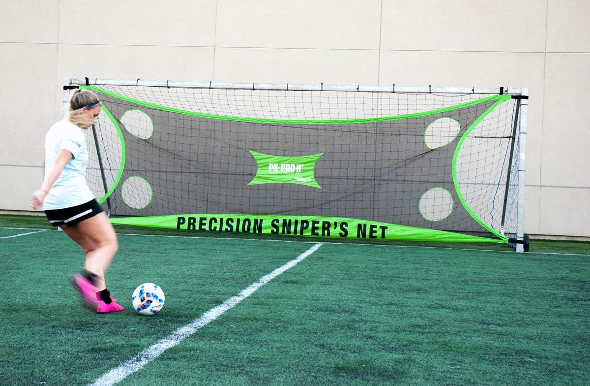 Soccer Innovations 8'x24' Precision PK-Pro II Sniper's Target Goal Net, Green : Sports & Outdoors