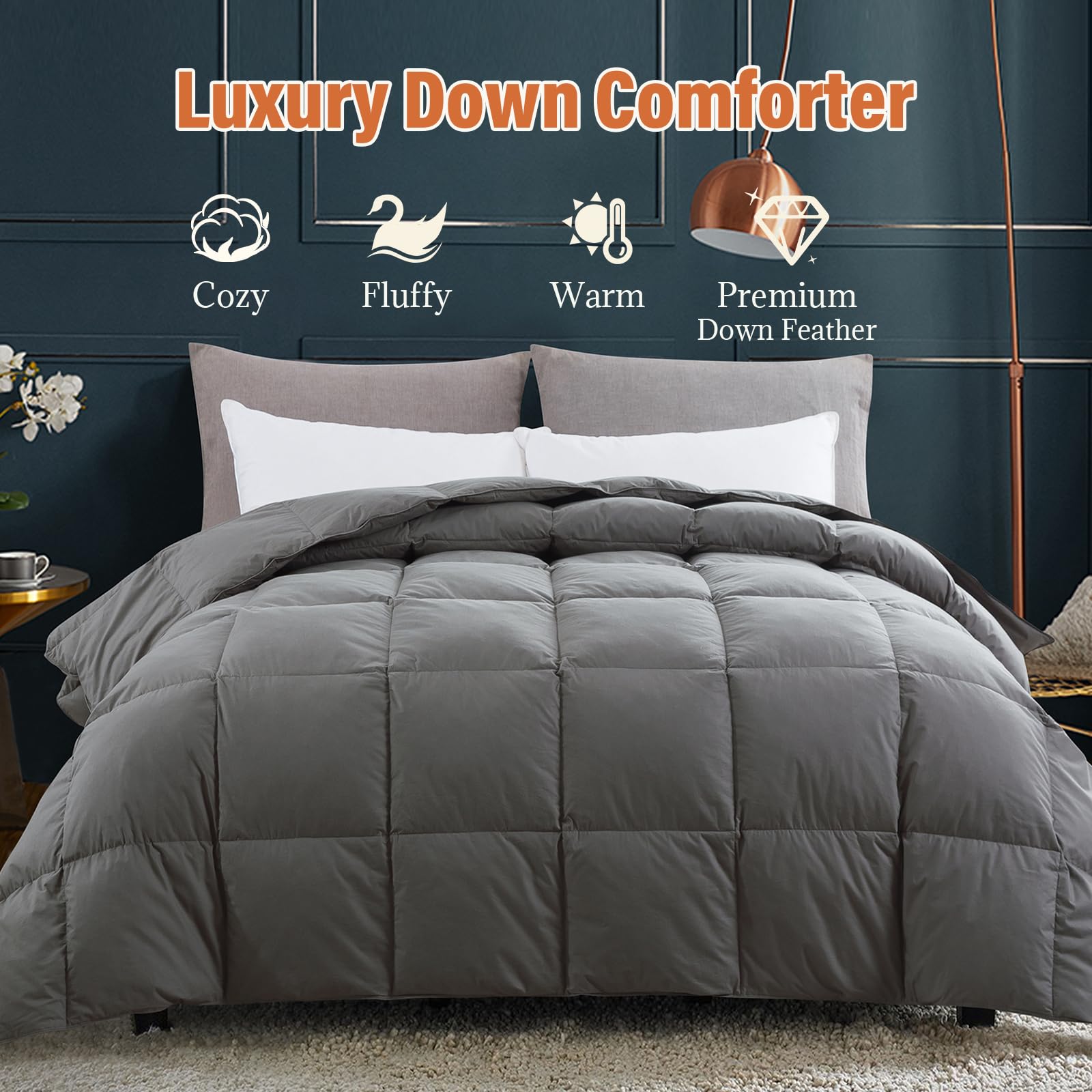Cosybay Feather Comforter Filled with Feather & Down Queen Size All