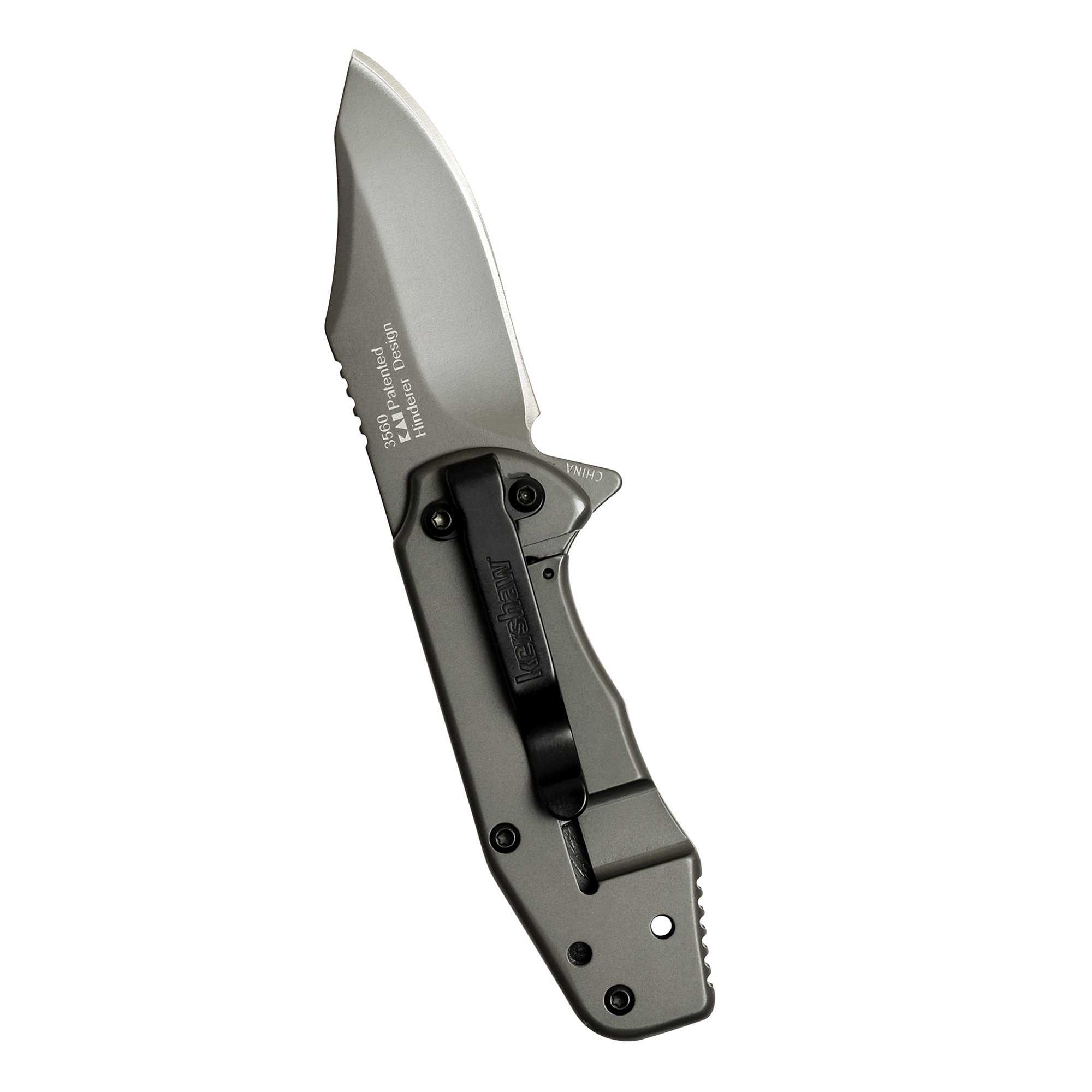 Kershaw Ember (3560) 2 Inch Modified Drop Point Matte Grey Pocket Knife