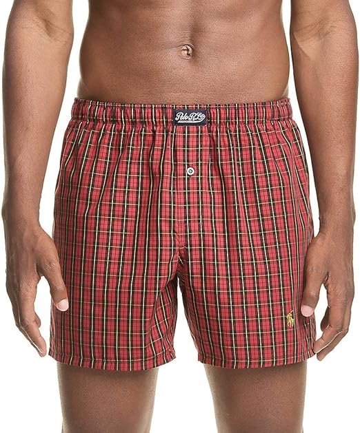 Polo Ralph Lauren Men's Boxer Shorts 100 Cotton L107HR Red Plaid