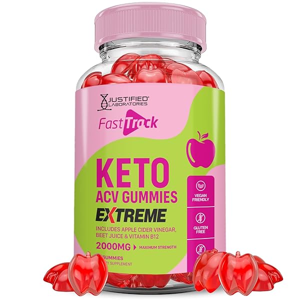 FAST TRACK KETO ACV GUMMIES EXTREME 2000MG FASTTRACK KETO GUMMIES APPLE CIDER VINEGAR FORMULATED WITH POMEGRANATE BEET JUICE POWDER B12 VEGAN NON GMO 60 GUMMYS