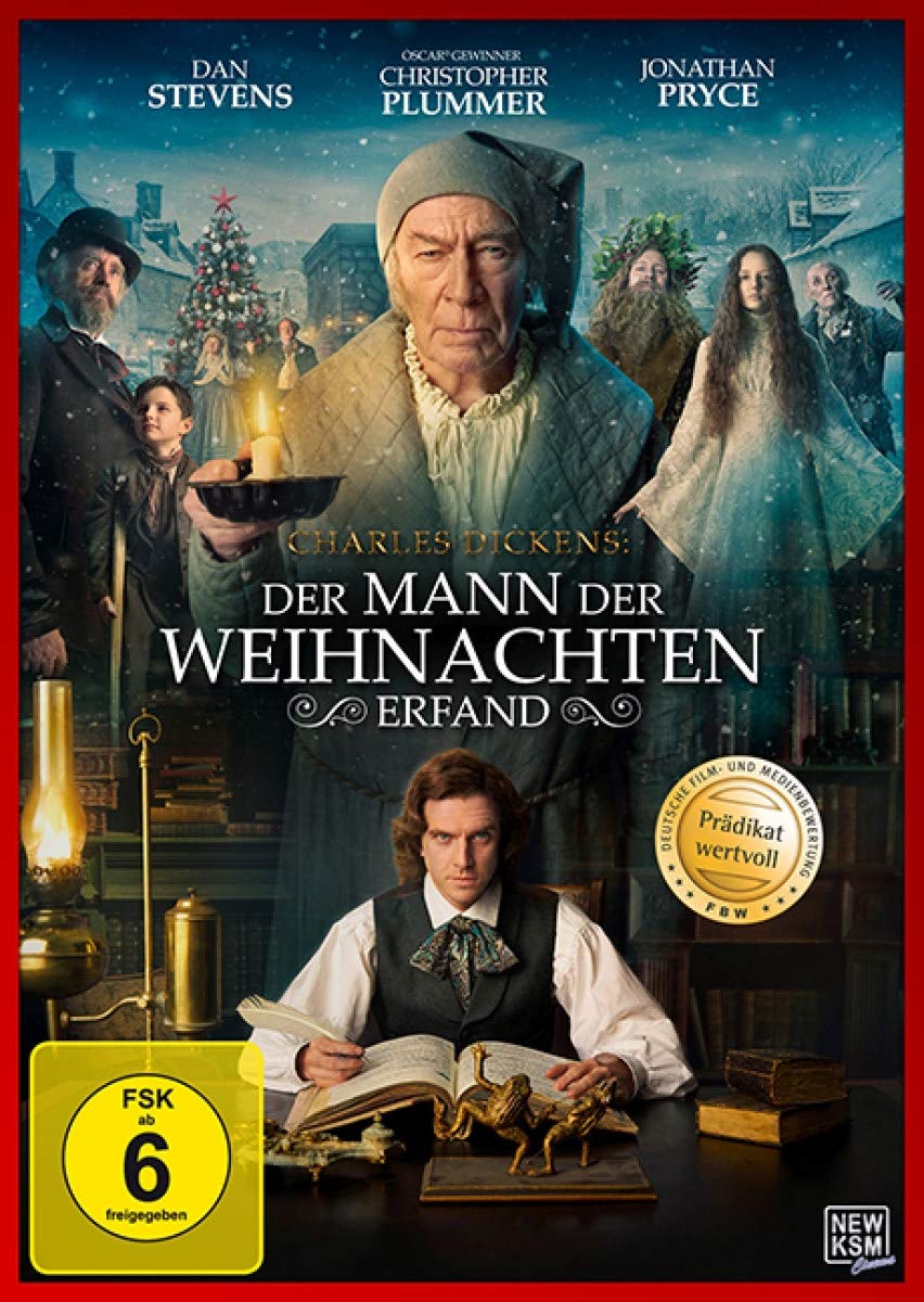 Charles Dickens Der Mann Der Weihnachten Erfand Amazon De Dan Stevens Christopher Plummer Jonathan Pryce Justin Edwards Bharat Nalluri Dan Stevens Christopher Plummer Dvd Blu Ray