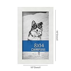 ArtToFrames 8x14 Inch White Picture Frame, This