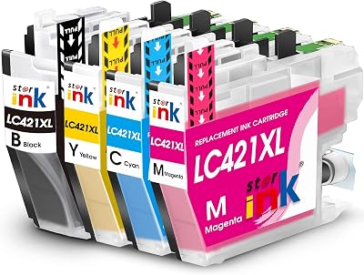 starink LC421XL LC421 Ink Cartridges 4-Pack Color for Brother DCP-J1050DW