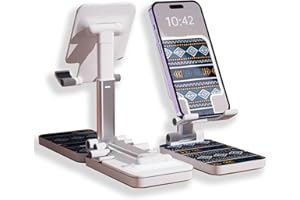 Heainaiyoo Foldable Cell Phone Stand,Angle Height Adjustable Cell Phone Holder,Phone Holder for Desk,Smart Phones Desk Accessories Phone Holder (Bohemia)
