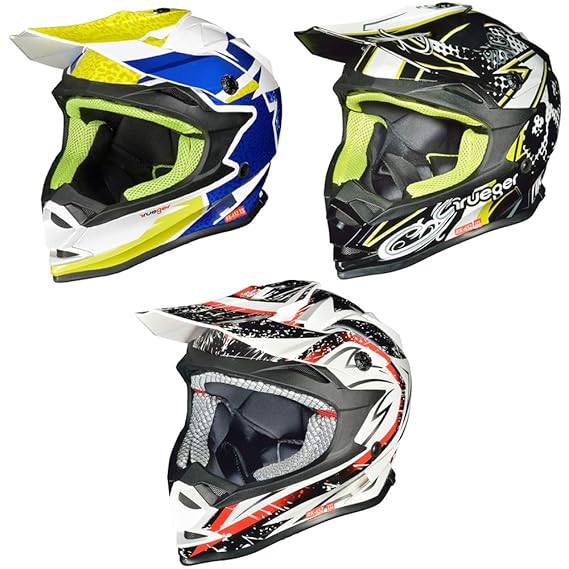 RK-652 Kinder Crosshelm Endurohelm Motorradhelm Roller Quad Helm Kinderhelm, Farbe:White Storm, Größe:XXXS (49-50)