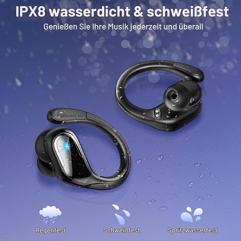 Bluetooth Kopfhörer Sport, 75Std Kopfhörer Kabellos Bluetooth 5.4 — Foto 5 von 7
