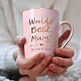 Joymaking World's Best Mum Pink Marble Ceramic Coffee Cup 14Oz Gift view 2