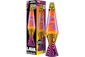 Lava Original Lamp 14.5'' Groovy Gradient Flocked Base - Yellow Wax and Purple Liquid - Home Décor Motion Lamp - 2015