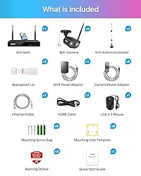 ZOSI Wireless Home Security Camera System, 2K
