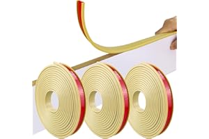 STANCE TUNING USA U-Shape Edge Banding, 16.4ft Self Adhesive Furniture Edge Protector, Countertop Edge Trim and Collapsible Edge Guards for Countertop Table Cabinets Shelves Restoration （0.7",Yellow)