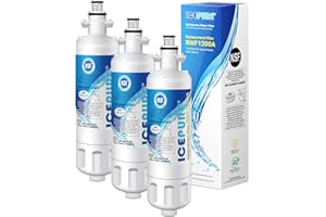ICEPURE ADQ36006101 9690 Water Filter Replacement for LG LT700P, Kenmore Elite 46-9690 ADQ36006102, RWF1200A, CLCH106, RWF1052 LFX28968ST LFXS29626S LFXS30766S LFX31925ST LFX31945ST Refrigerator,3PACK