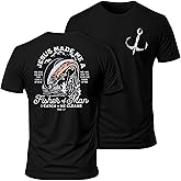 Dad Shirt for Men Christian Fishing Tees Father's Day Tshirt Papa Birthday Gift Short Sleeve Top