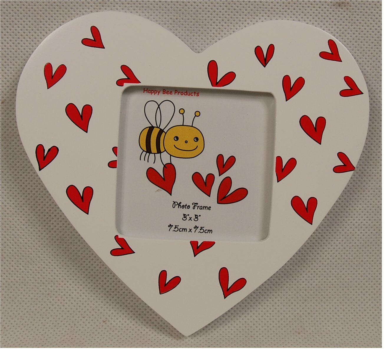 Lovely and Safe red Heart Photo Frame. Display for Picture