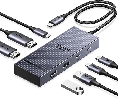 UGREEN Revodok Pro 7-in-1 USB C Hub Dock Dual 4K 60Hz HDMI 10Gbps USB-A C 100W