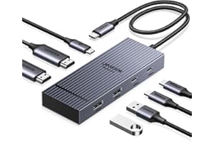 UGREEN Docking Station, Revodok Pro 207 USB C Hub (7 in 1) with Dual 4k HDMI, 2*USB A&C 10Gbps Date Transfers, PD 100W, USB C