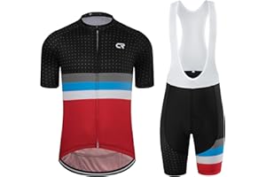 Coconut Ropamo CR Men's Cycling Jersey Set Road Bike Jersey Zipper Pocket Short Sleeves Cycling Kits Bib Shorts 3D Padded
