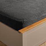 Brentfords Teddy Fleece Fitted Sheet Double Charcoal Grey Soft Warm view 8
