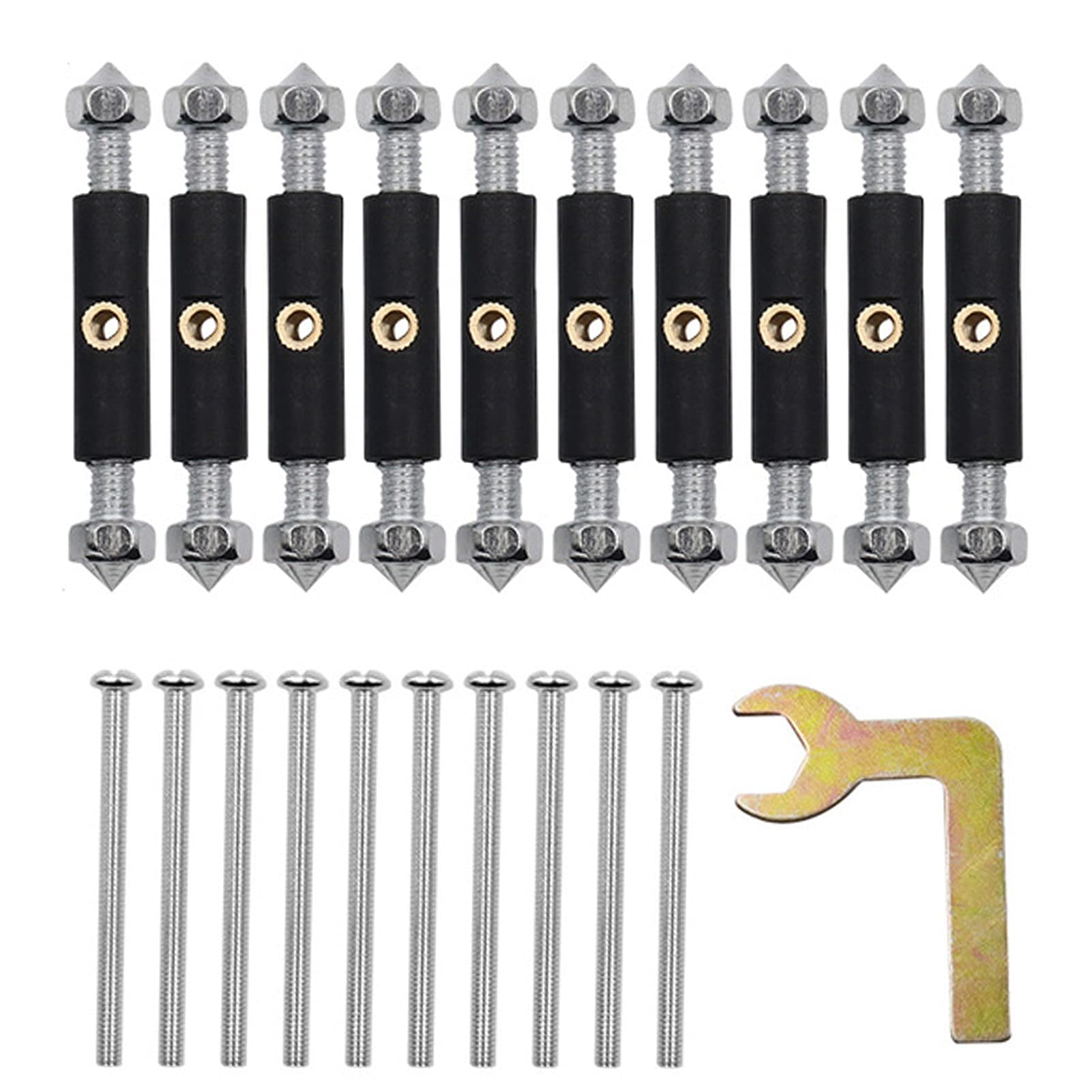VOBOR Cassette Screws Support Rod Kit, Type 118 Cassette Repairer Nickel-Plated Steel Wall Mount Switch Box Repair Tool (Insulated Type)