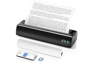BPXX Portable Printer Wireless for Travel, Adapts to Thermal US Letter 8.5" X 11" & Legal Size, Inkless Thermal Printer for Phone & Laptop,Supports iOS, Android, Window