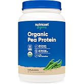 Nutricost Organic Pea Protein Isolate Powder (2LBS) Unflavored | Certified USDA Organic, Protein from Plants, Vegetarian Friendly, Gluten Free, Non-GMO