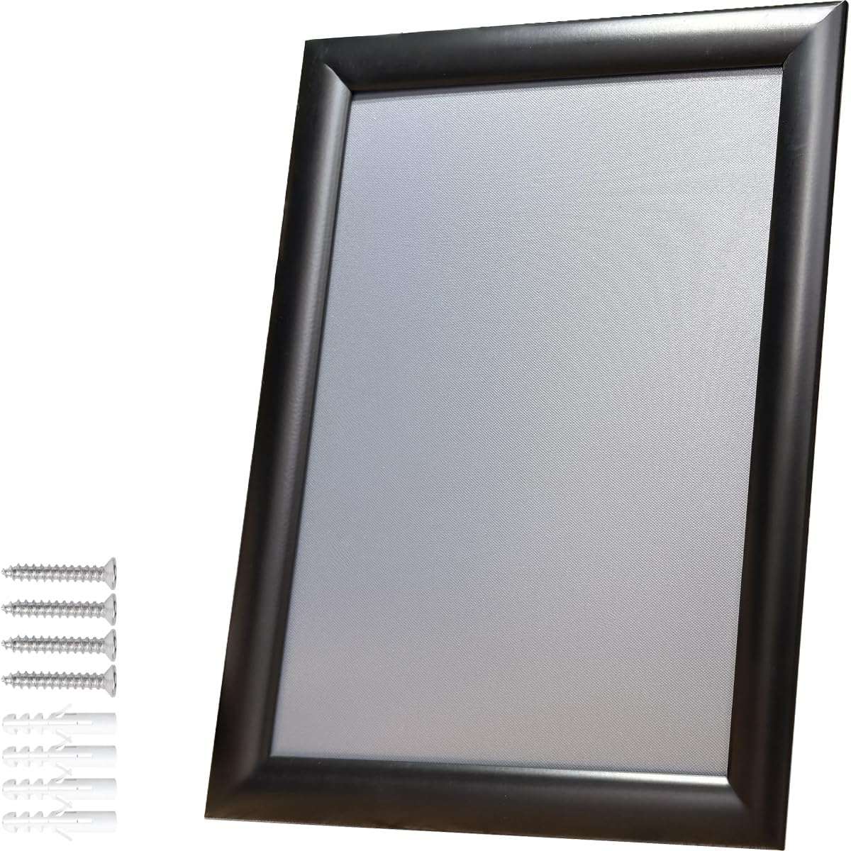 Albyco - Picture Frame A4 Easy-Click System - Photo Frame, Poster Frame, Frame A4 Format - 21 x 29.7 cm - Thickness of Frame 20 mm - Colour: Black - Metal — image 1