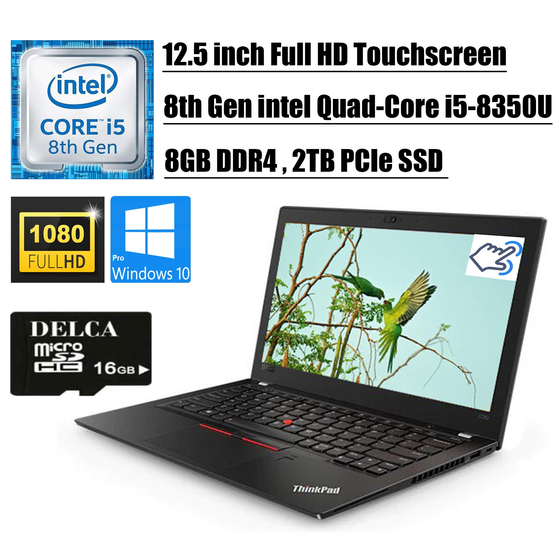 Lenovo ThinkPad X280 2020 Latest Business Laptop I 12.5" FHD IPS Touchscreen I Intel 4-Core i5-8350U