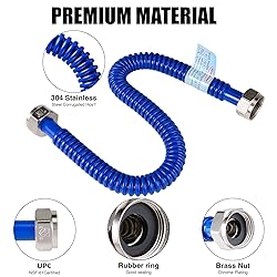 2 Pack, Hot & Cold Water Heater Hose 1" FIP x