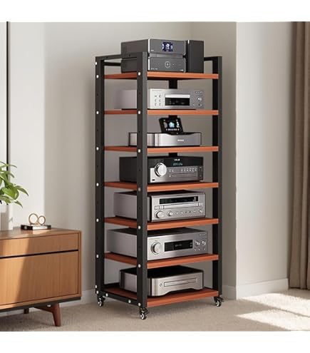 置物 can we talk Amazon.com: OVZXSD 7-Tier AV Media Stand, Audio Rack Stereo