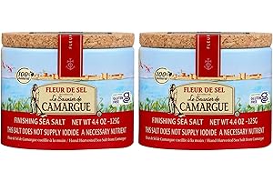 Le Saunier De Camargue Fleur De Sel Sea Salt, 4.4 Ounce Canisters