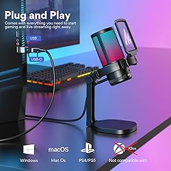 MAONO USB Gaming Microphone for PC, Noise