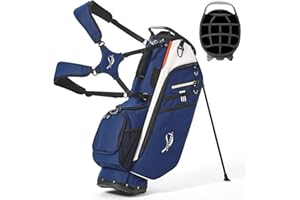 ANNCORD Golf Stand Bag 14 Way Top Dividers Full-Length with Stand, 7 Pockets, Lightweight Golf Bag for Men, Dual Strap, Rain Hood, Portable Golf Club Bag for Men Women