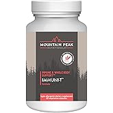 Mountain Peak Nutritionals Immuni-T Advanced Immune Support Supplement - 4-in-1 Formula with Vitamin C, A, Zinc, & Mushroom Blend - Daily Wellness & Seasonal Defense (60 Vegetarian Capsules)