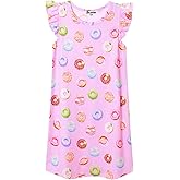 Princess Nightgown for Girls Unicorn Cat Flutter Sleeve Cotton Pajamas Dress …