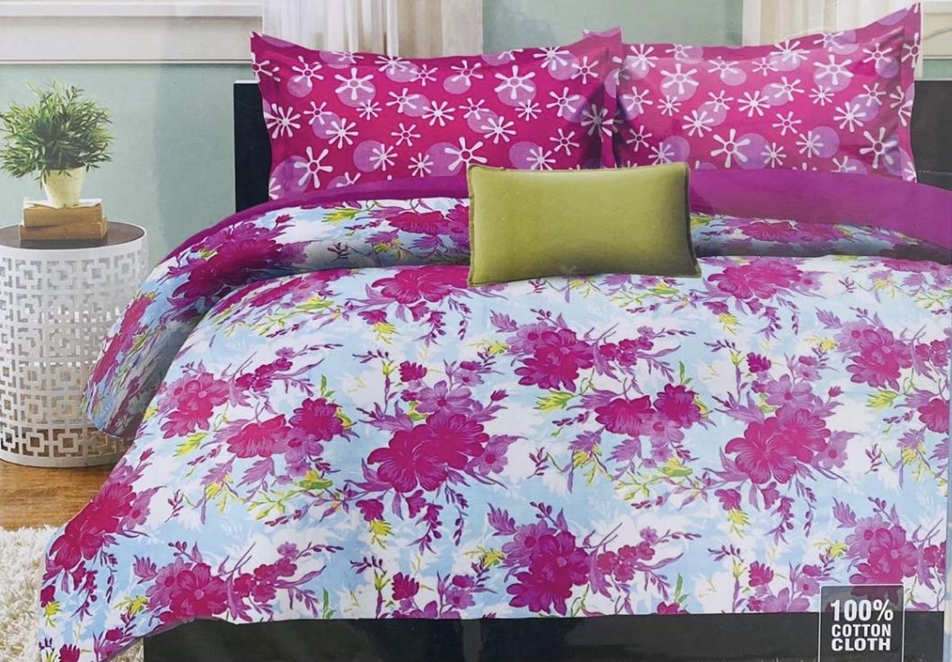 Lotus Double Bedsheet with 2 Pillow Cover Amazon.in Home & Kitchen